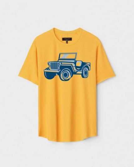 Unisex Designer Premium Quality Printed T-Shirt For Boys And Girls :: Cloth type : Cotton - Colour :: Yellow