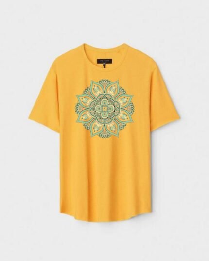 Unisex Designer Premium Quality Printed T-Shirt For Boys And Girls :: Cloth type : Cotton - Colour :: Yellow