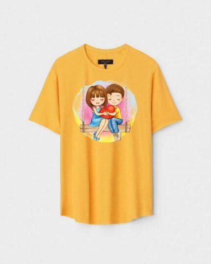 Unisex Designer Premium Quality Printed T-Shirt For Boys And Girls :: Cloth type : Cotton - Colour :: Yellow