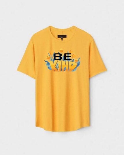 Unisex Designer Premium Quality Printed T-Shirt For Boys And Girls :: Cloth type : Cotton - Colour :: Yellow